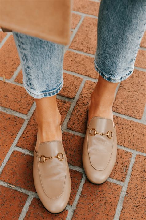 gucci tan mules|gucci princetown mule outfits.